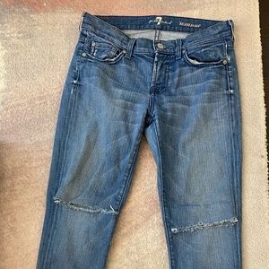 7 for all ManKind open knee jeans